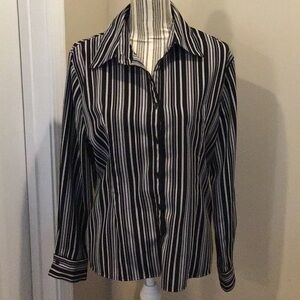 Fred David Striped Blouse Size PXL